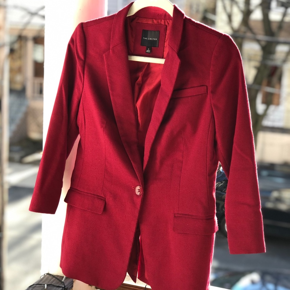 Burgundy red blazer